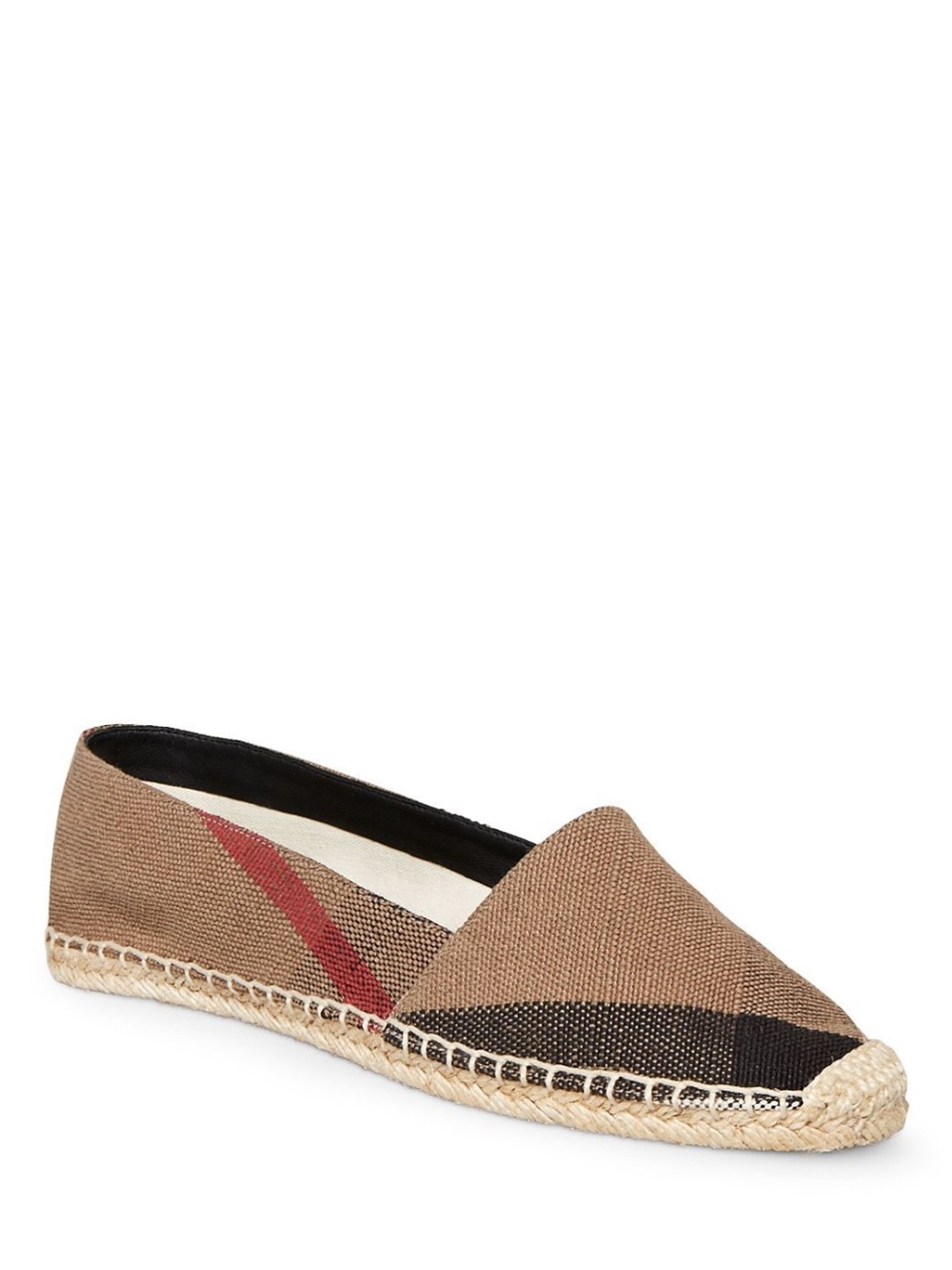 Burberry Hodgeson Check Espadrille Flats